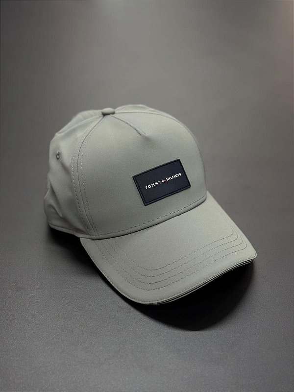 Boné Tommy Hilfiger Sport logo Patch Baseball (Cinza Chumbo)