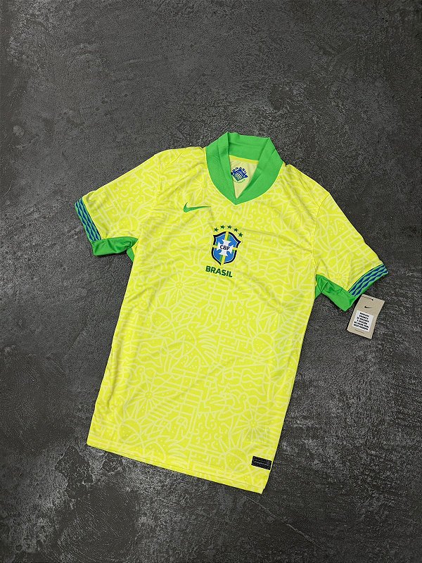 Camisa Nike Brasil I 2024/25 Torcedor Pro (Amarelo)