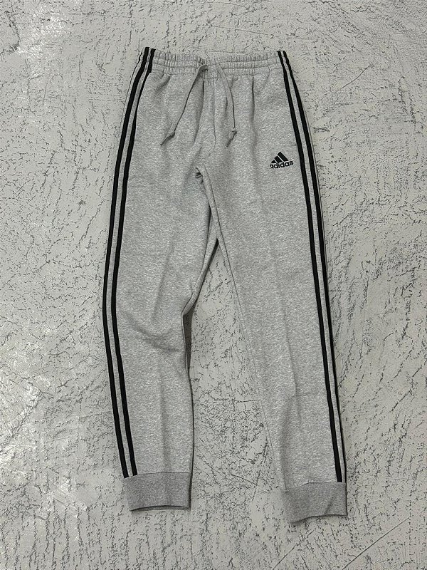 Calça Adidas Essentials French Terry  Três Listras (Cinza)