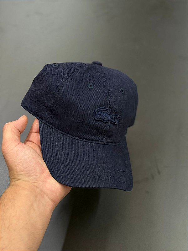 Boné Lacoste Logo Bordado (Azul Marinho)
