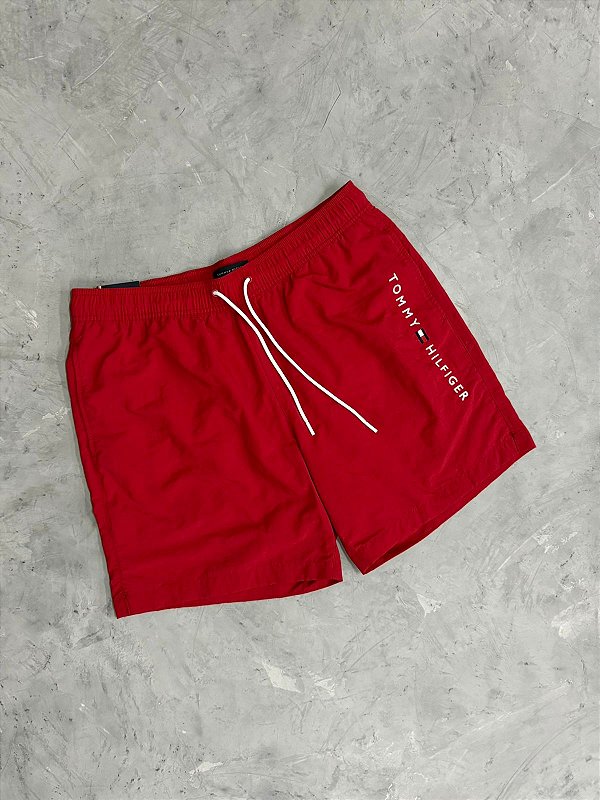 Shorts Tommy Hilfiger Americano Vermelho