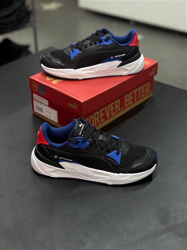 Tênis Puma  Trinity 2 BMW M Motorsport (Preto/Azul Royal)