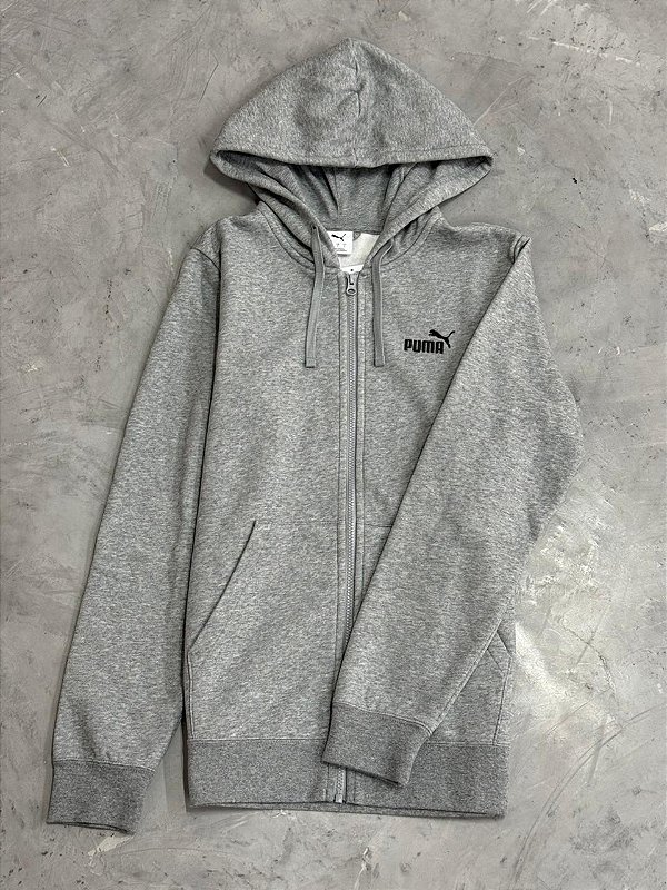 Moletom Puma Essentials No. 1 Logo Full-Zip (Cinza)