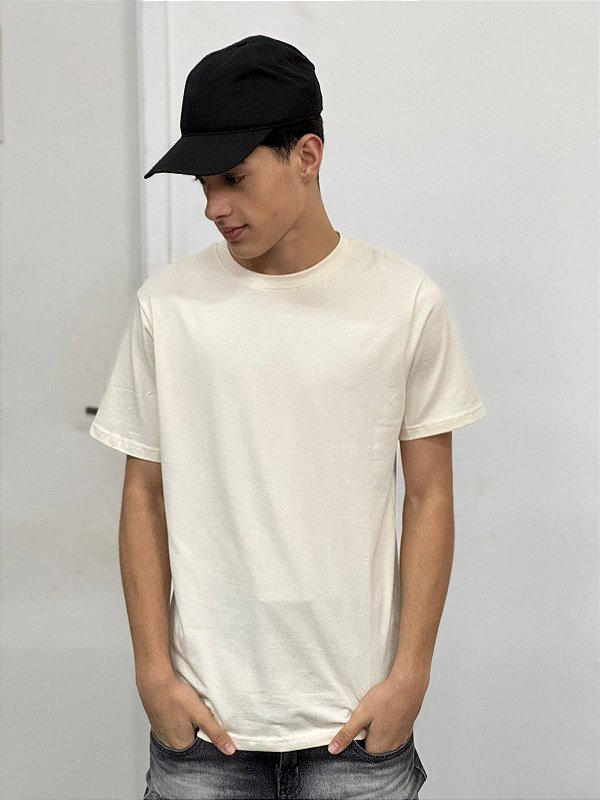 CAMISETA LISA PADRÃO ZARA OFICIAL BEGE