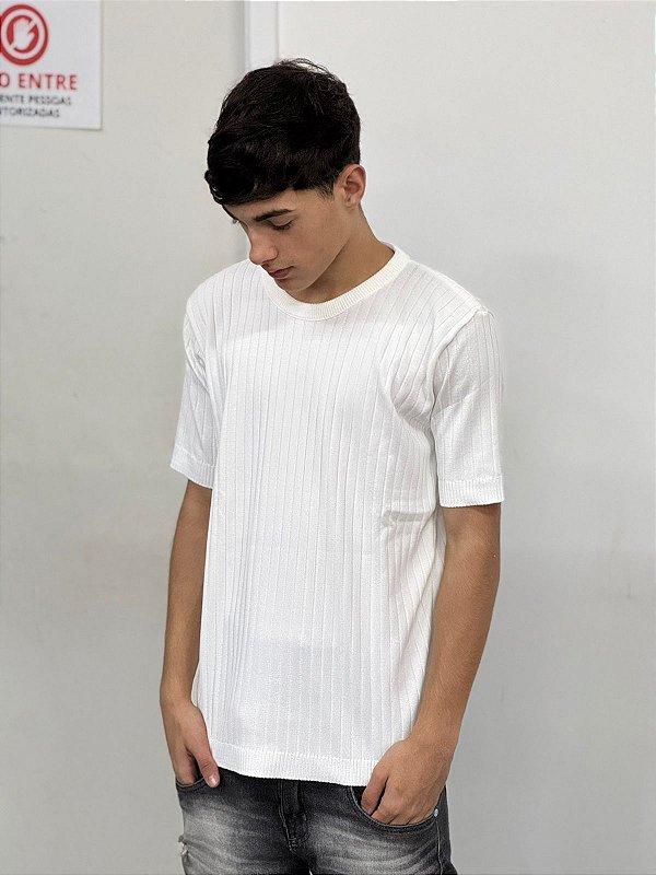 CAMISETA TEXTURIZADA OFICIAL BRANCA