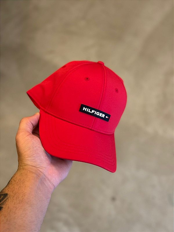 BONÉ TOMMY HILFIGER SPORT LOGO VERMELHO