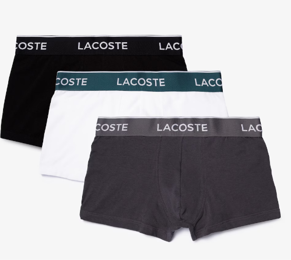 Cueca Lacoste Trunk Stretch 3-Pack