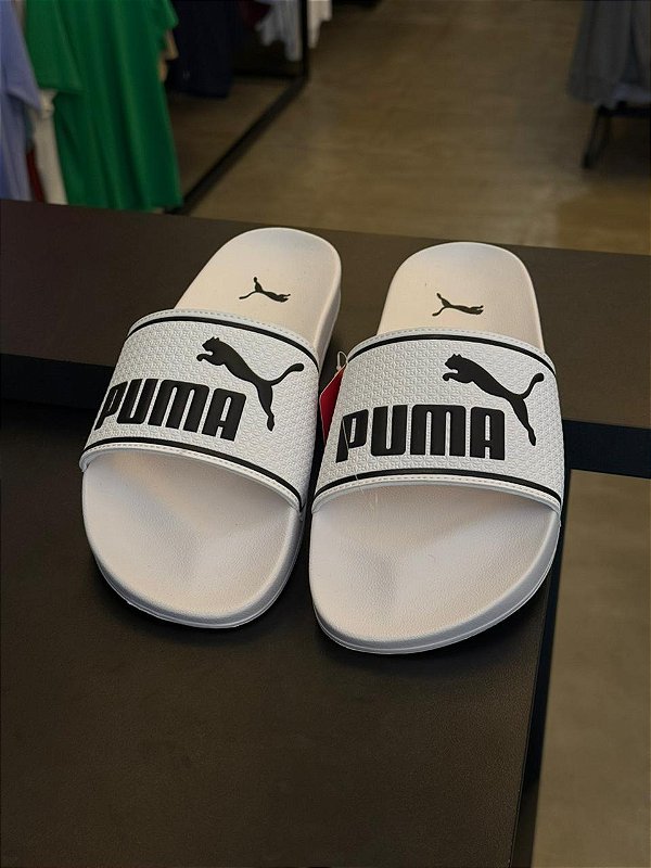 Chinelo Puma Slide Leadcat 2.0 (Branco)