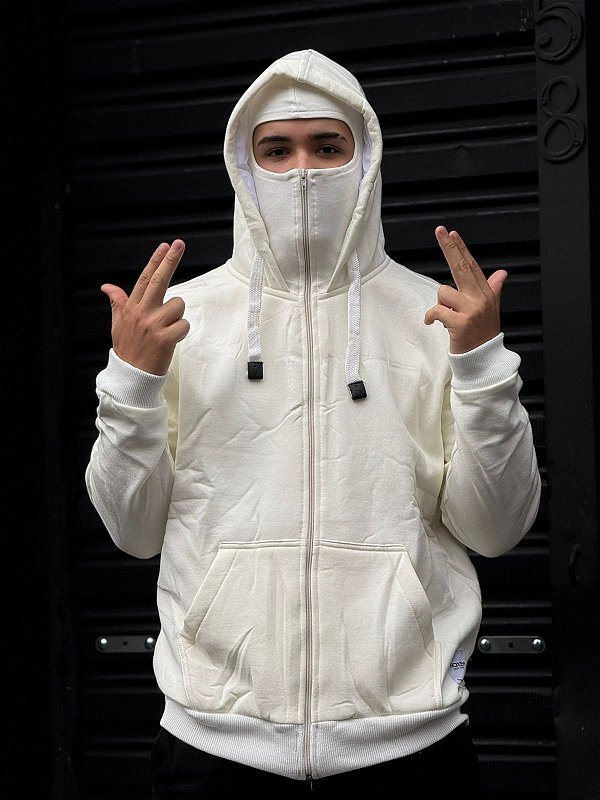 MOLETOM TOUCA NINJA BOXER BRANCO