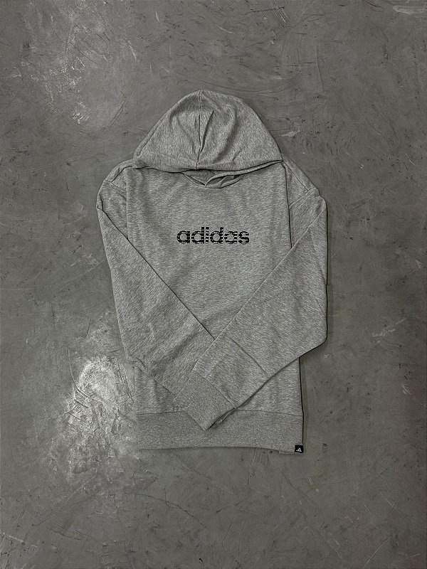 MOLETOM ADIDAS ESSENTIALS BIG LINEAR DE TELA FRENCH TERRY