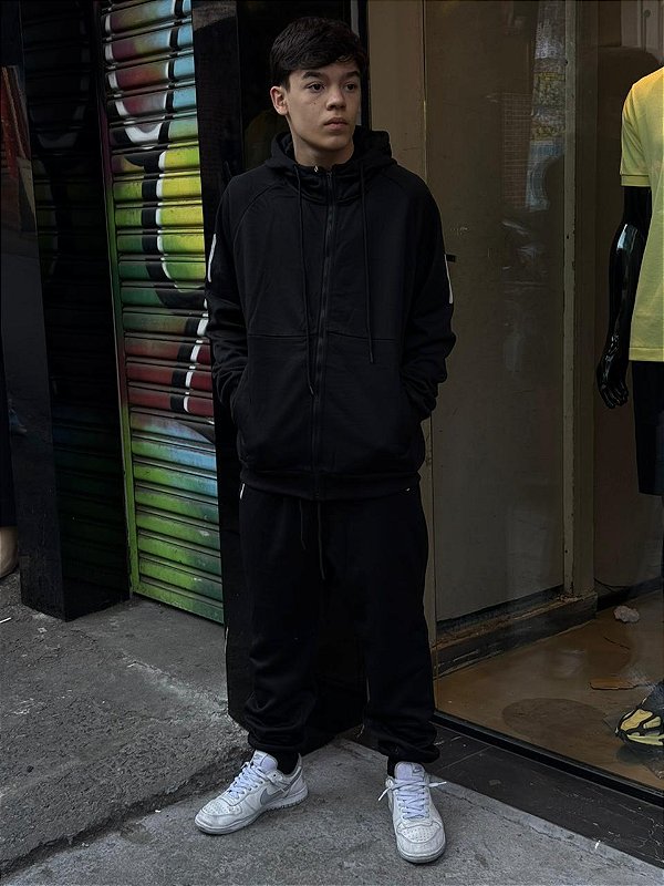 CONJUNTO MOLETOM HANSEZ PRETO