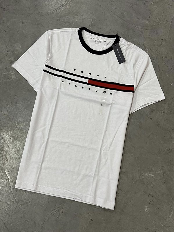 CAMISETA TOMMY HILFIGER BICOLOR BRANCA