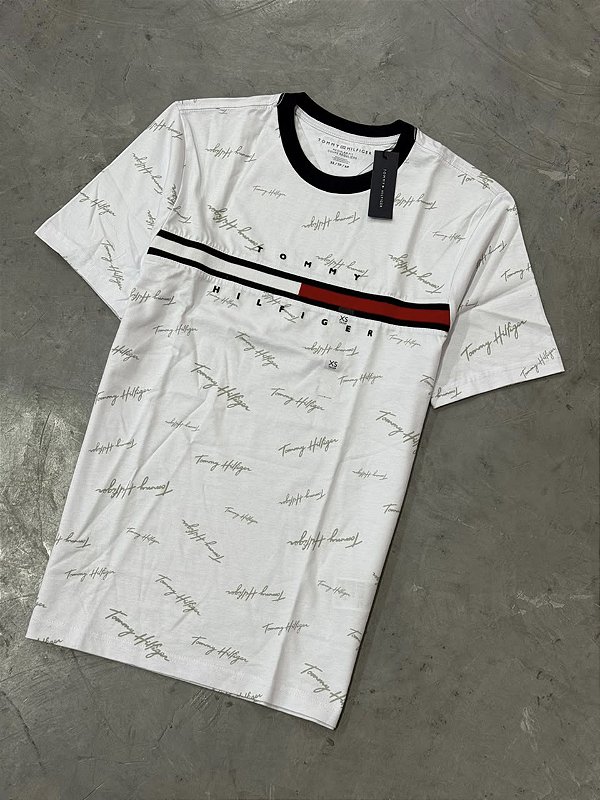CAMISETA TOMMY HILFIGER BICOLOR ASSINATURA