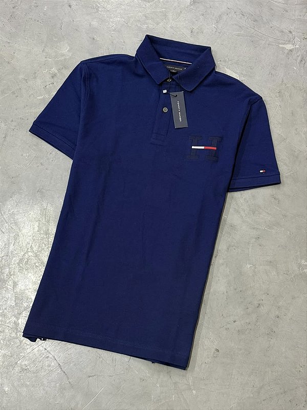 POLO TOMMY HILFIGER TH (AZUL MARINHO)