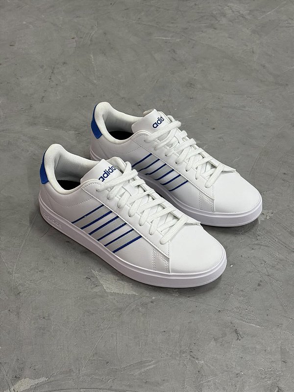 TÊNIS ADIDAS GRAND COURT 2.0 (BRANCO/AZUL)