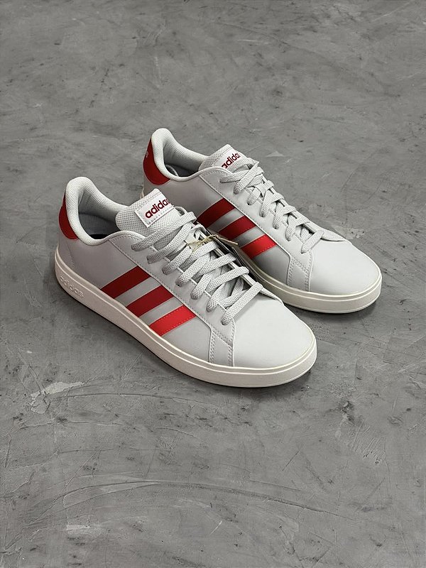 TÊNIS ADIDAS GRAND COURT 2.0 (CINZA/VERMELHO)