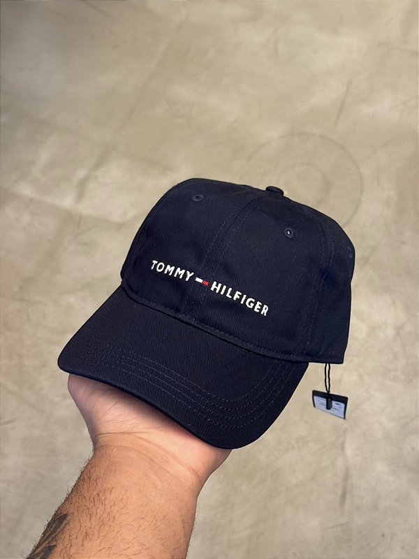 BONÉ TOMMY HILFIGER FIVELA DE PANO (AZUL MARINHO)