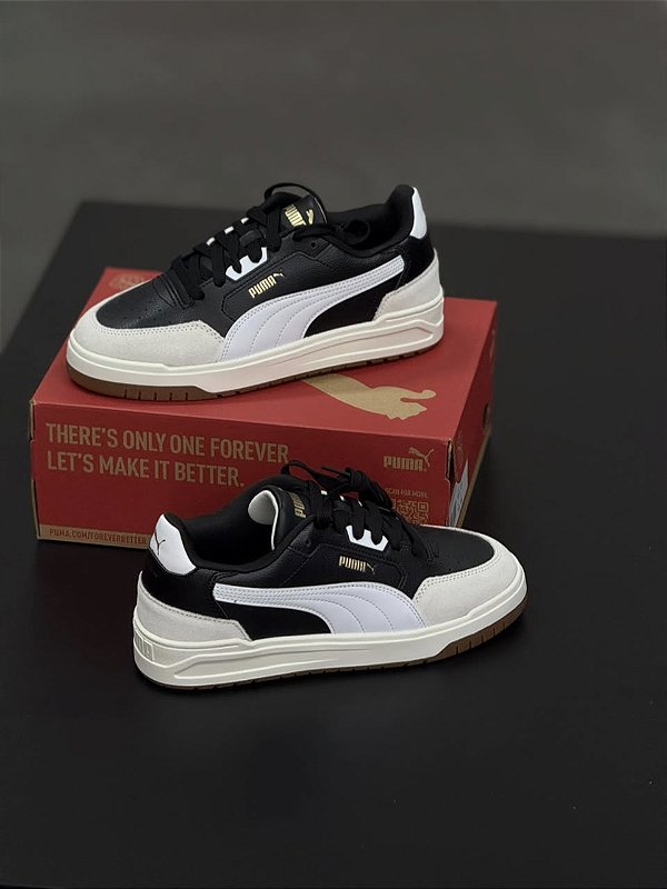 Tênis Puma Shuffle Downtown Unissex (Preto/Branco/Bege)