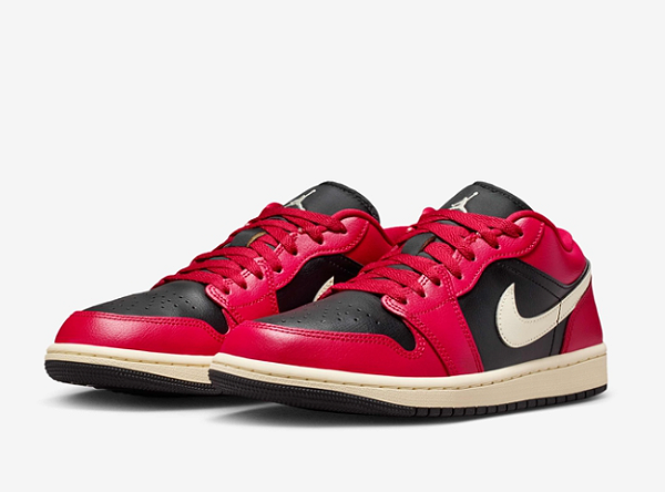 Tênis Nike Air Jordan 1 Low "Mystic Hibiscus Black & Red"