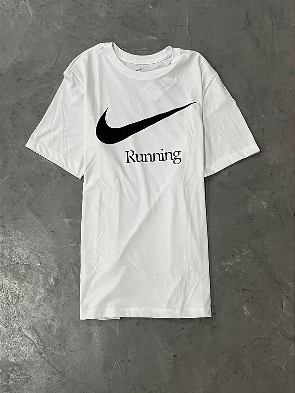 CAMISETA NIKE RUNNING (BRANCA/PRETA)