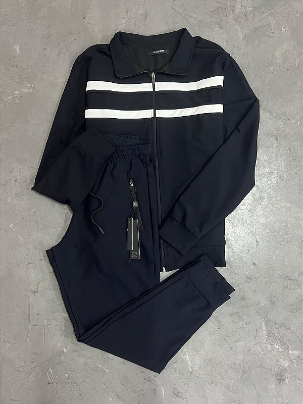 CONJUNTO TRACK SUIT BOXER (AZUL MARINHO)