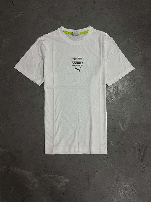 Camiseta PUMA x ASTON MARTIN ARAMCO F1® TEAM Essentials (BRANCA)