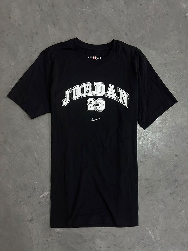 Camiseta Jordan 23 Craquelado PRETA