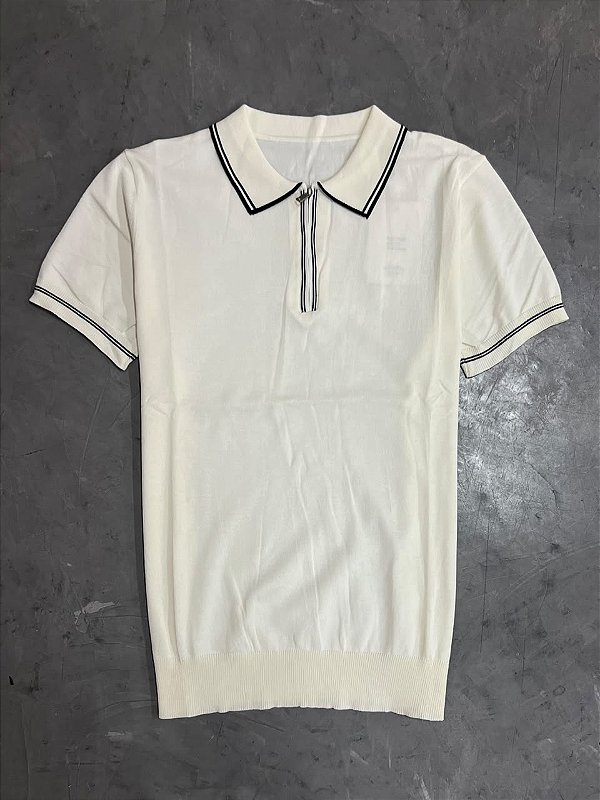 POLO MEIO ZIPER PADRÃO ZARA (BRANCO)
