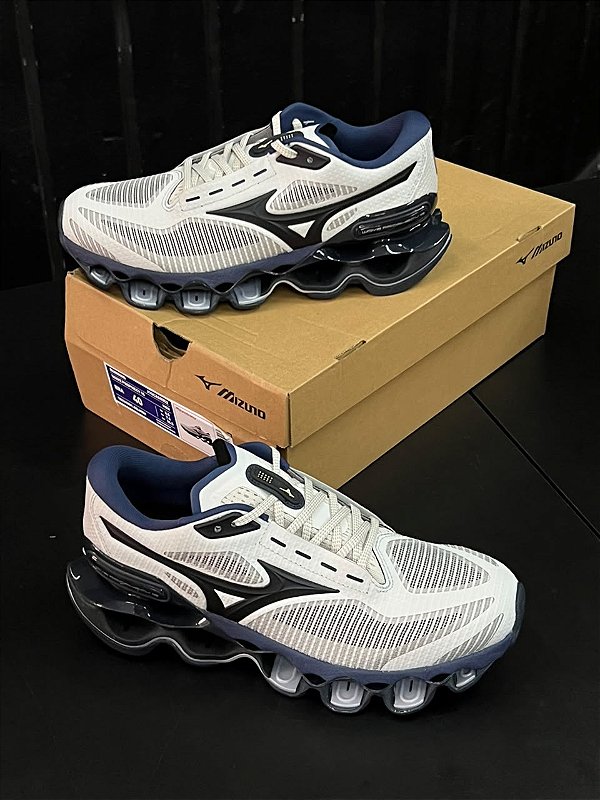 Mizuno Wave Prophecy 15 Branco/ Azul Marinho