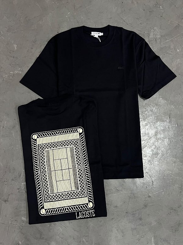 Camiseta Lacoste Sport Quadra Tennis (PRETA)