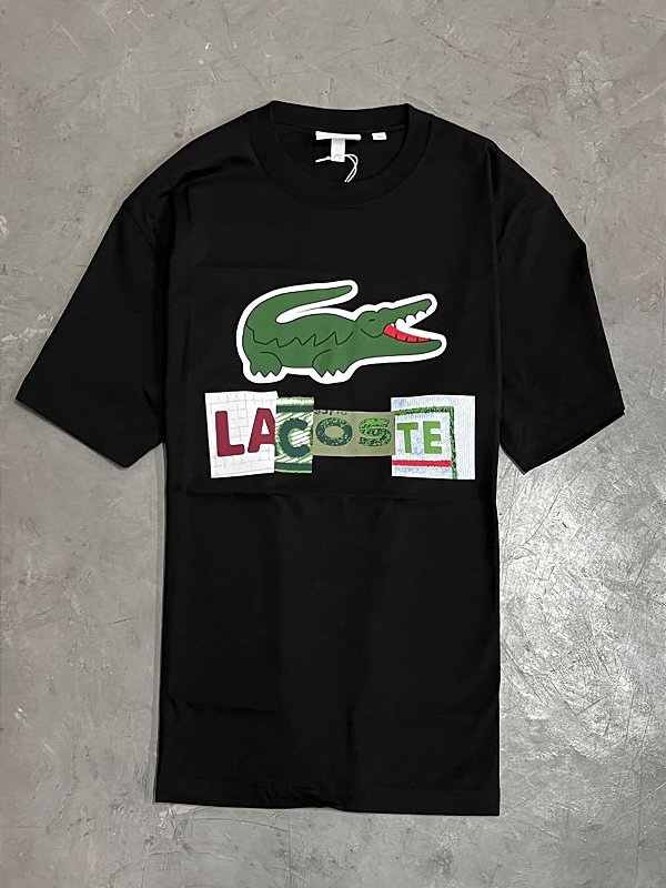 Camiseta Lacoste Big Croc 2026 (PRETA)