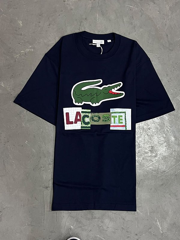 Camiseta Lacoste Big Croc 2026 (AZUL MARINHO)
