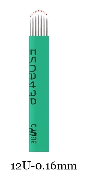 Lâmina Tebori Modelo 12 U Nano 0,16mm