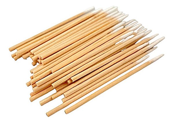 Palito com Algodão - Pacote com 100 Unidades