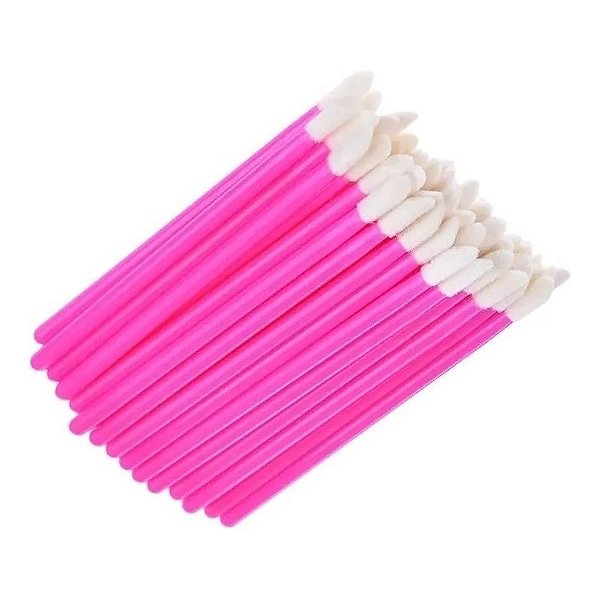 Pincel Aplicador Descartável para Batom e Gloss - Kit com 50 Unidades
