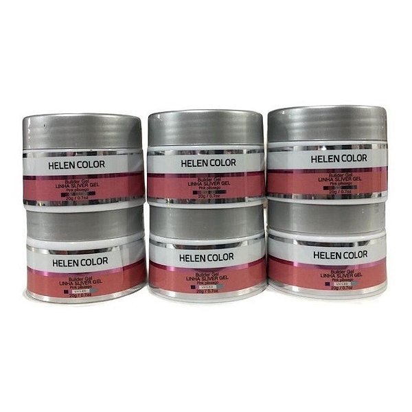 Gel Helen Color Builder (Linha Silver) UV LED Unhas Acrygel - 3 Unidades