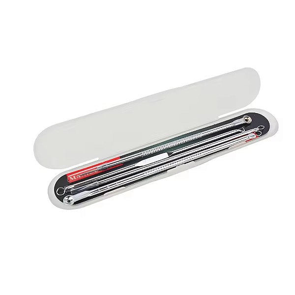 Kit Removedor de Cravos e Espinhas - 4 Peças em Aço Inox