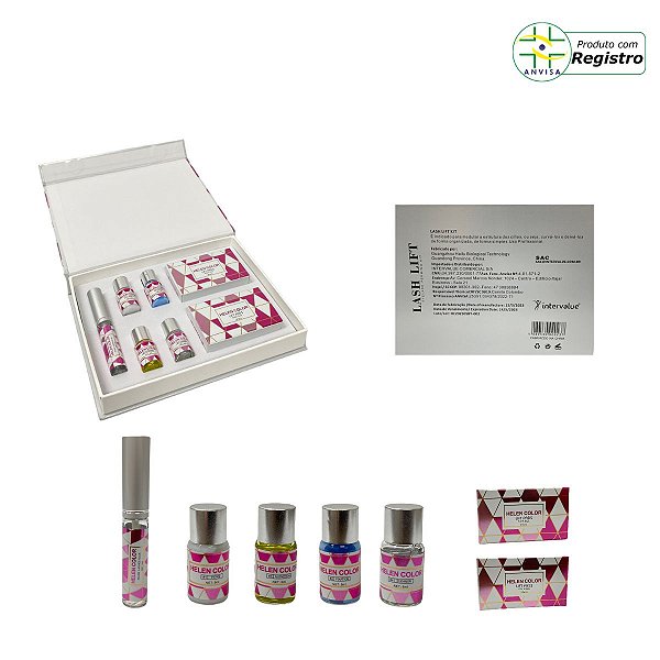 Kit Lash Lifting Permanente de Cílios Profissional Helen Color