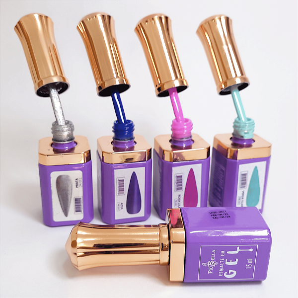 Kit Fantasia com 4 Esmaltes em Gel Più Bella + Base Coat