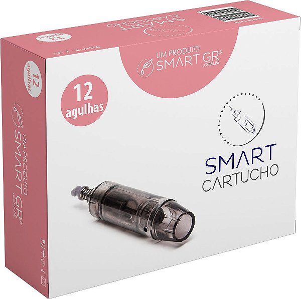 Kir 10 Cartuchos Smart Derma Pen Preto 12 Agulhas Smart GR
