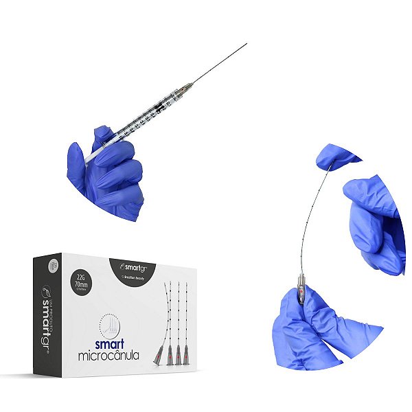Kit com 10 Unidades Smart Microcânula SC22G 70mm Smart GR