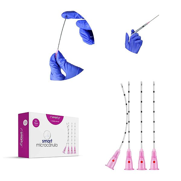 Kit 10 Unidades Smart Microcânula SC18G 70MM Cx10 Smart GR