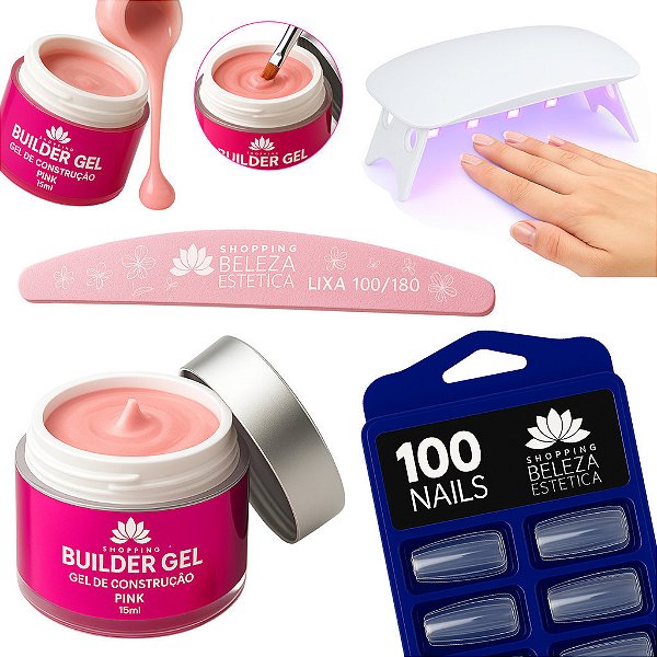 Kit Nail Designer com Tips - Iniciante