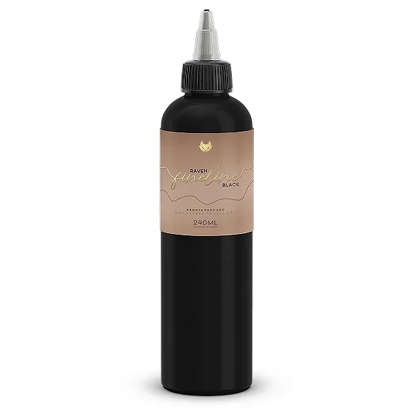 Tinta Raven Black Fine Line 240ml - Easy Glow