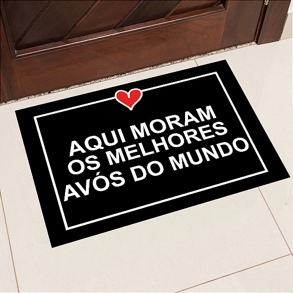 Tapete de Porta Melhores Avós do Mundo 40x60