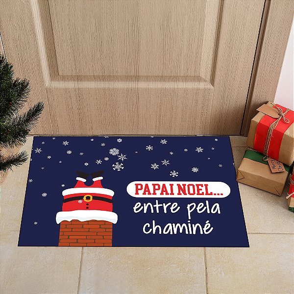 Tapete Decorativo Natal para Porta Papai Noel Ho Ho Ho - 40x60cm