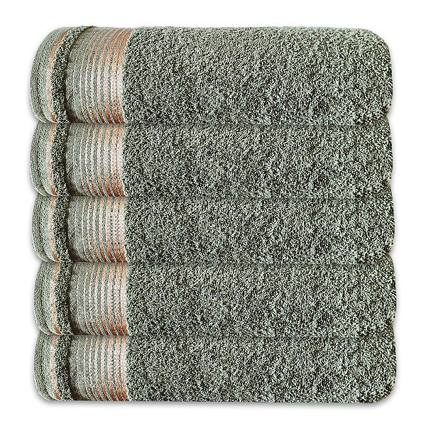 Kit c/ 5 Toalhas de Banho Grossas Felpudas Gigante SOFT 100% Algodão Verde