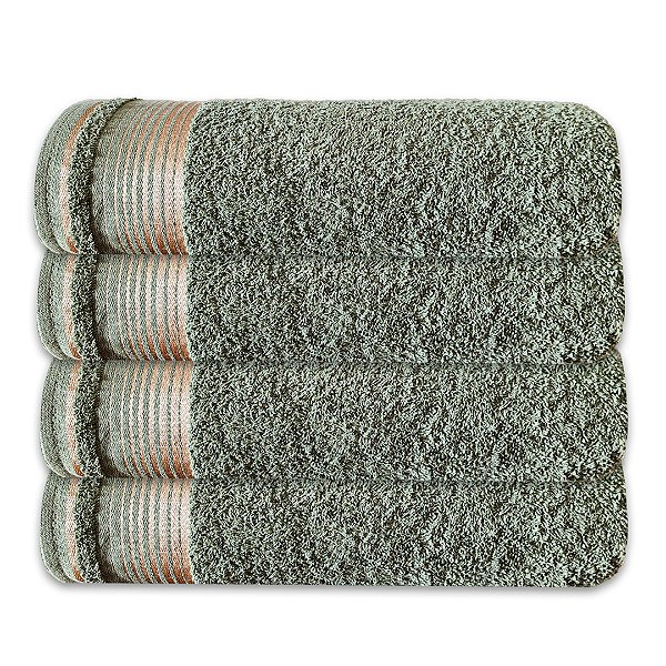 Kit c/ 4 Toalhas de Banho Grossas Felpudas Gigante SOFT 100% Algodão Verde