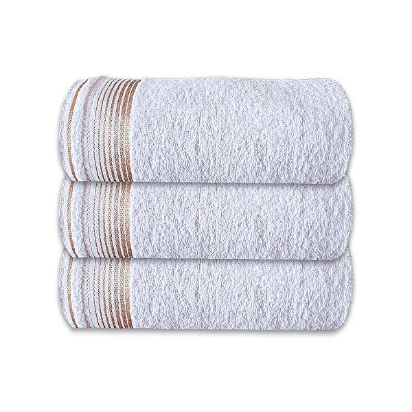 Kit c/ 3 Toalhas de Rosto Grossas Felpudas Gigante SOFT 100% Algodão Branco
