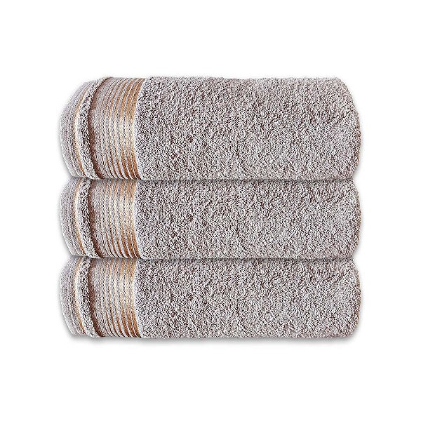 Kit c/ 3 Toalhas de Rosto Grossas Felpudas Gigante SOFT 100% Algodão Prata